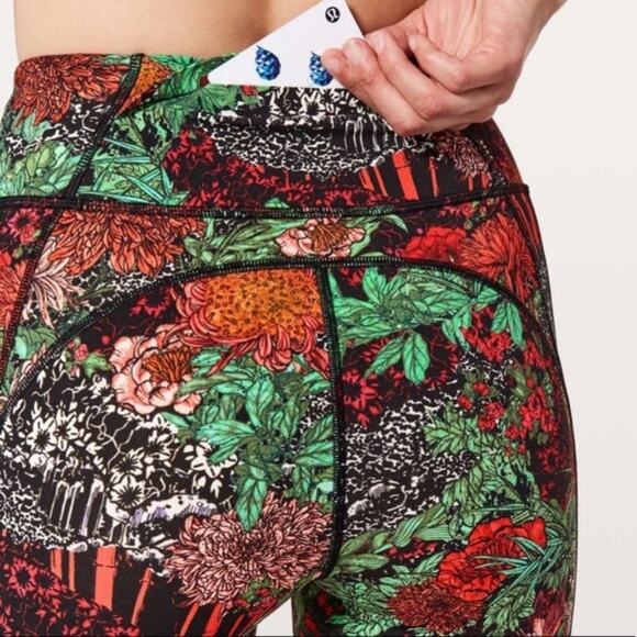 Lululemon Time to Sweat Crop Zen Garden Athleisure Workout Activewear 4 - Picture 4 of 15